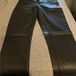 L'AGENCE Midnight Black Leather Pants
